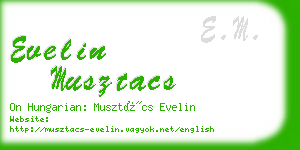 evelin musztacs business card